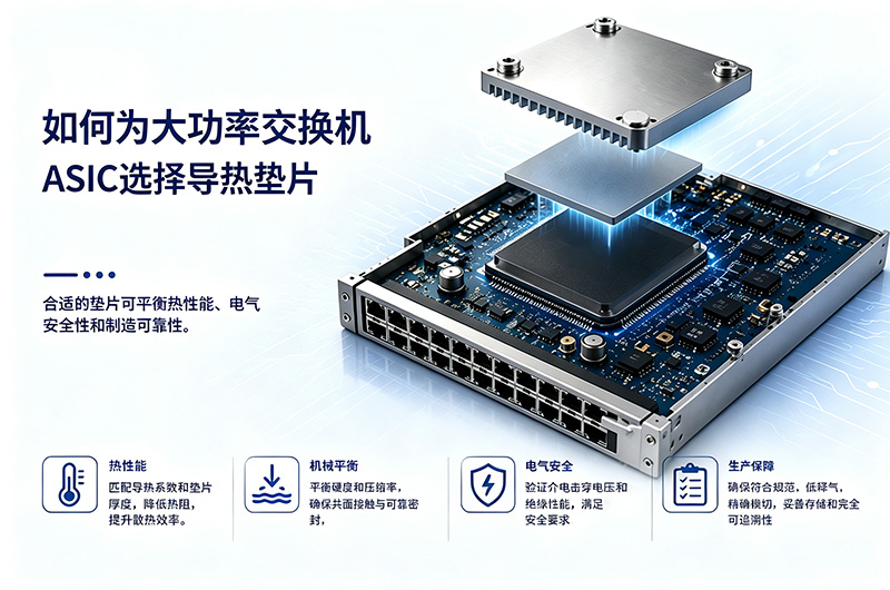 大功率交换机导热垫片选型