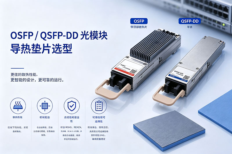 OSFP/QSFP-DD 光模块导热垫片选型