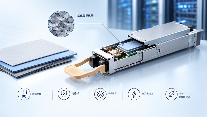 光模块用氮化硼导热垫选型指南：导热和绝缘怎么两全